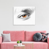 Close-up van menselijk oog canvas afdruk (Insitu (Woonkamer))