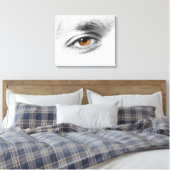 Close-up van menselijk oog canvas afdruk (Insitu (Slaapkamer))