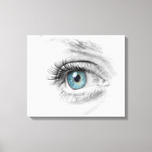 Close-up van menselijk oog canvas afdruk (Voorkant)