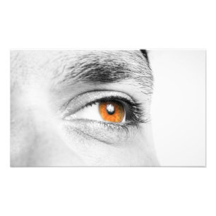 Close-up van menselijk oog foto afdruk