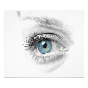 Close-up van menselijk oog foto afdruk