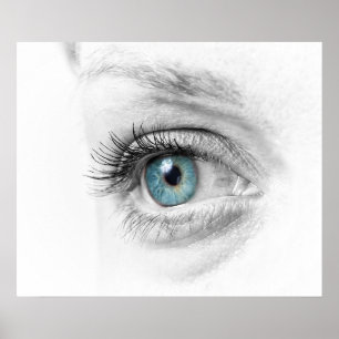 Close-up van menselijk oog poster