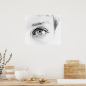 Close-up van menselijk oog poster (Keuken)