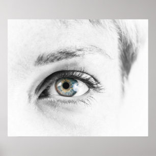 Close-up van menselijk oog poster