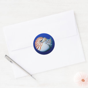 Close-up van Nautilus Ronde Sticker