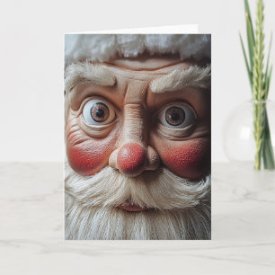 Close-up van Santa's verraste gezicht
