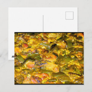 Close-up van Spaanse Paella Briefkaart