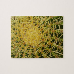 Close-up van toncactus Abstracte natuurfotografie Legpuzzel