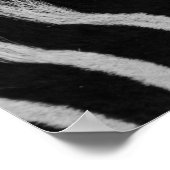 Close-up van Zebra Mane zwart en wit Poster (Hoek)