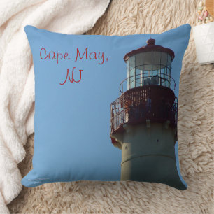 Close-up vuurtoren Cape May, NJ Kussen