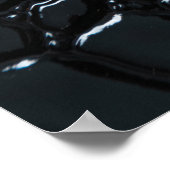 Close-up zwarte slang huidtextuur poster (Hoek)