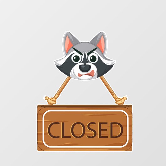 Closed Sign Window Cling Raamsticker (Vel)