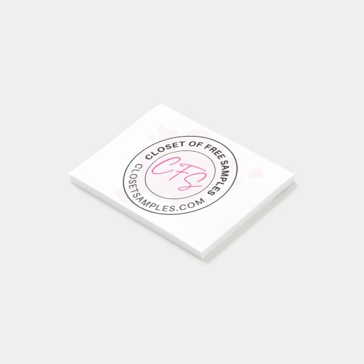 Closet of Free Samples Logo 2021 Edition Post-it® Notes (Schuin)
