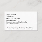 Closet Organiser Design Carte de visite violet (Dos)