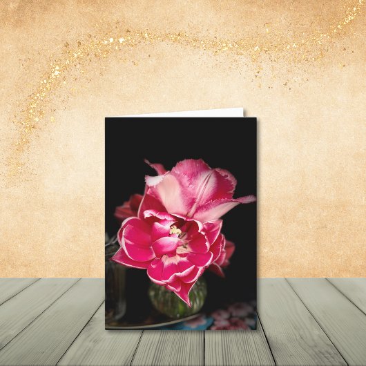 Closeudo de tulipes, rose et blanc, Cartes de note