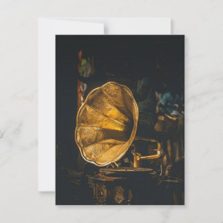 closeup gramophone briefkaart