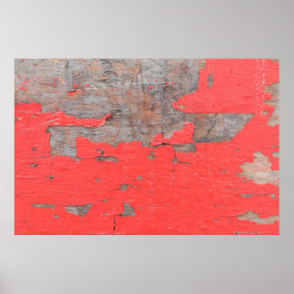 Closeup old and peeling painted wood board backgro poster