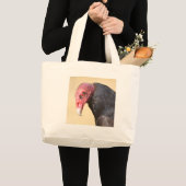 Closeup turkey vulture grote tote bag (Voorkant (product))