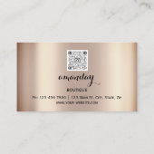 Cloth Hanger Mode Boutique Roos Drip QR Logo Visitekaartje (Achterkant)