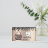 Cloth Hanger Mode Boutique Roos Drip QR Logo Visitekaartje (Staand voorkant)