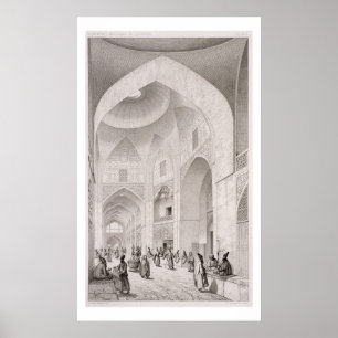 Cloth Market, in Isfahan, uit 'Voyage Pittoresque' Poster