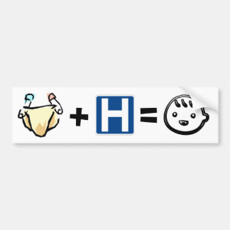Cloth + ziekenhuis = Happy Baby Bumpersticker