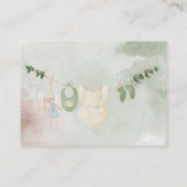 Clothes on a line boho baby shower book request informatiekaartje (Achterkant)