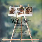 Clothesline 3 Photo Collage Wedding Welcome (Neutre)