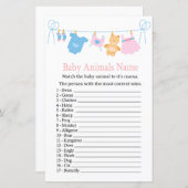 Clothesline Baby Animals Name Game (Voorkant / Achterkant)