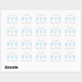 Clothesline Baby Blues Sticker Baby shower garçon (Feuille)