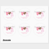 Clothesline Bébé Fille Stickers Favoriser Personna (Feuille)