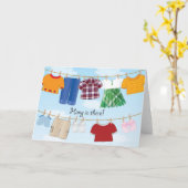 Clothesline - Carte de voeux (Fleur jaune)