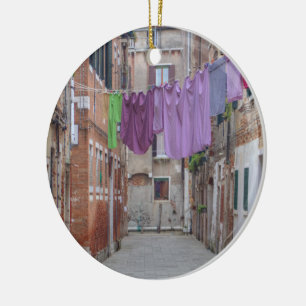 Clothesline in Venetië , Italië Keramisch Ornament