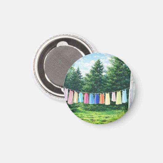 Clothesline Magnet | Nostalgic Laundry Line (Recto/Verso)