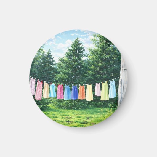 Clothesline Magnet | Nostalgic Laundry Line (Devant)
