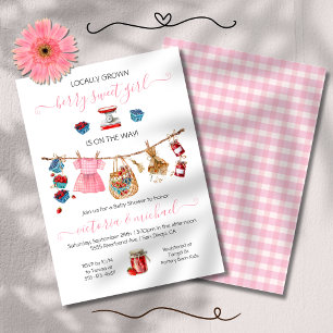 Clothesline Market Berry Sweet Baby shower Kaart
