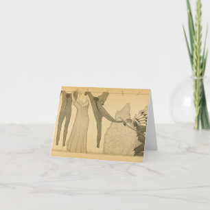 Clothesline, Savage Iowa, 1923 by Grant Wood Bedankkaart