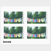 Clothesline Sticker | Nostalgic Laundry Line (Feuille)