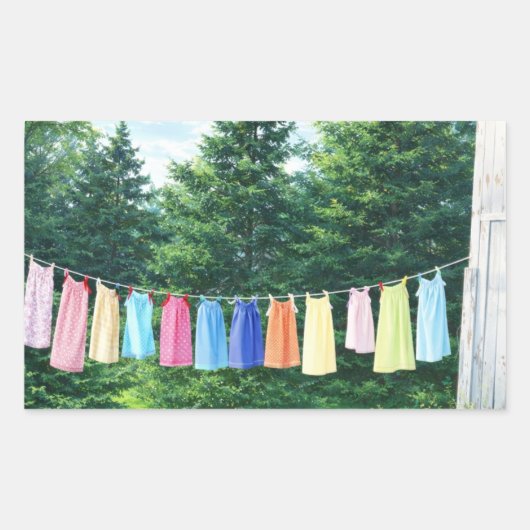 Clothesline Sticker | Nostalgic Laundry Line (Devant)