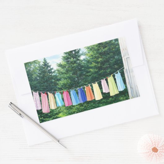 Clothesline Sticker | Nostalgic Laundry Line (Enveloppe)