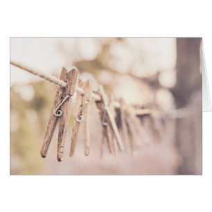 Clothespins op een Lijn