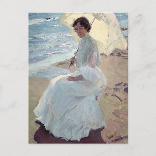 Clotilde on the Beach - Joaquín Sorolla Briefkaart (Voorkant)