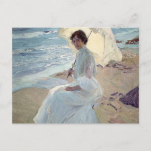 Clotilde on the Beach - Joaquín Sorolla Briefkaart