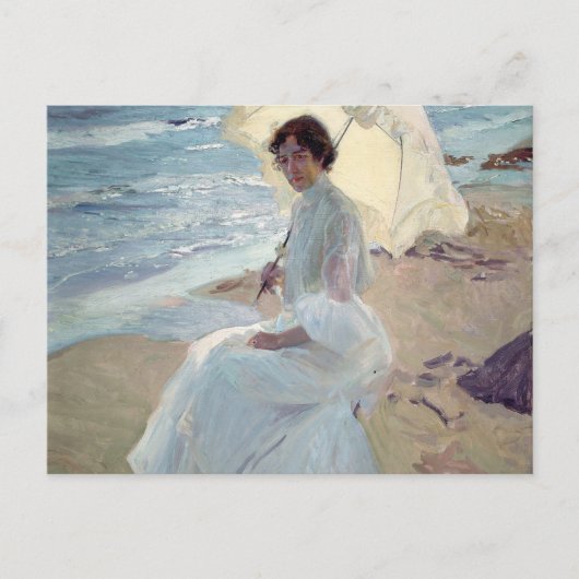 Clotilde op het strand - Joaquín Sorolla Briefkaart (Voorkant)