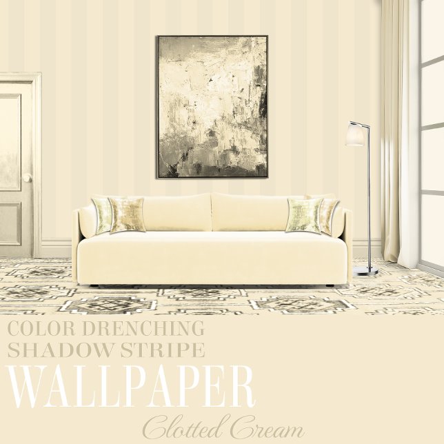 Clotted Cream Six Inch Shadow Stripe Behang (Creator heeft geüpload)