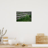 Clôture avec affiche Fleur sauvage (Cuisine)