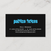 Clôture Carte de visite en bois (Dos)