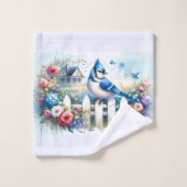 Clôture de jardin de la maisonnette de Jay Bleu (Gant de toilette)
