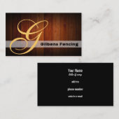 Clôture des cartes de visite de monogramme d'image (Devant / Derrière)