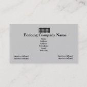 Clôture du carte de visite de société (Dos)